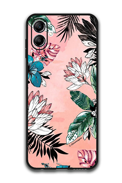 Theodor جراب واقٍ مضاد للخدش والصدمات لهاتف Samsung Galaxy A06، زهور وأوراق