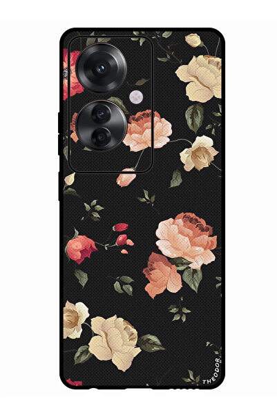 Theodor جراب واقٍ مضاد للخدش والصدمات لهاتف Oppo Reno 11F، لون لوتس ملون