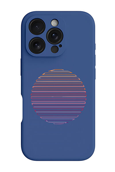 Theodor iPhone 16 Pro Blue Protective Liquid Silicone Shockproof Case - Linea...