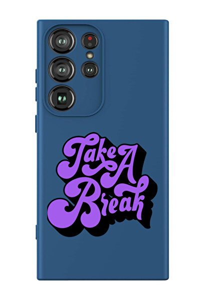 Theodor غطاء حماية من السيليكون السائل المقاوم للصدمات لهاتف سامسونج جالاكسي S24 ألترا (أزرق) - خذ استراحة