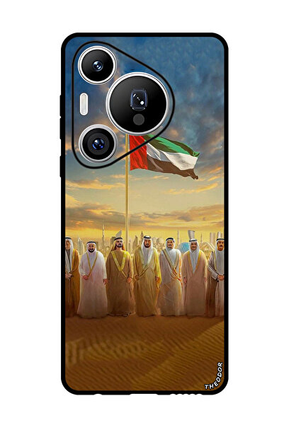 Theodor جراب حماية لهاتف هواوي بيورا 70 برو بلس علم الإمارات العربية المتحدة حكام الإمارات