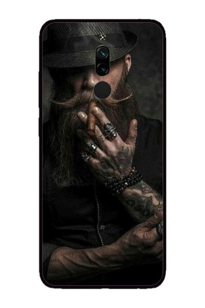 Atlas Husa personalizata si Folie de Silicon Xiaomi Redmi 8, Beard Man, multi...