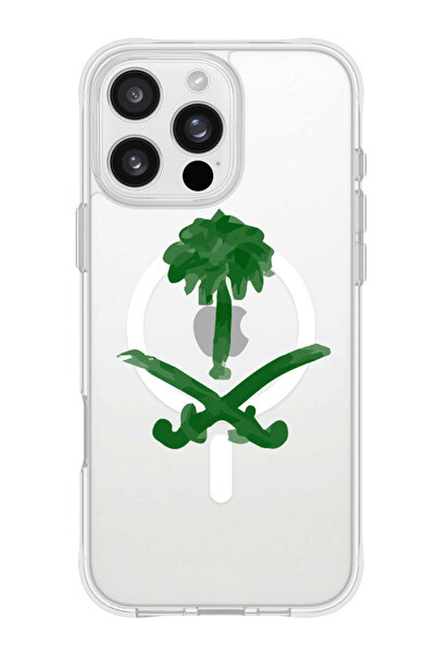 Theodor جراب ماج سيف لهاتف آيفون 16 برو، متوافق مع آيفون، غطاء ممتص للصدمات مقاوم للصدمات - رمز المملكة العربية السعودية