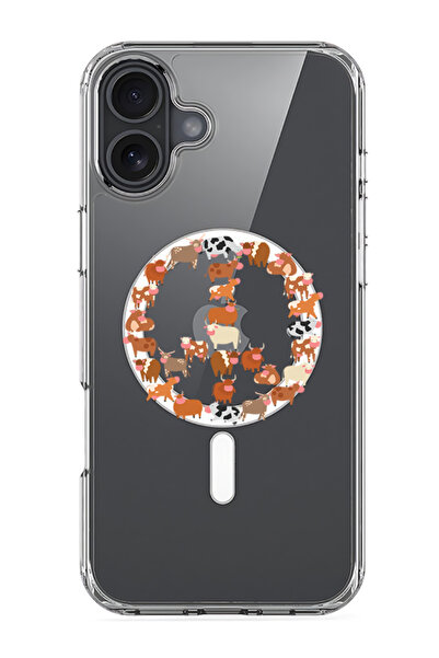 Theodor جراب ماج سيف متوافق مع آيفون 16، غطاء ممتص للصدمات للهاتف - أبقار