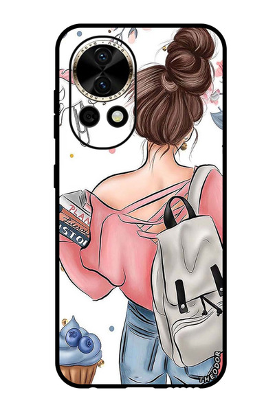 Theodor جراب واقٍ مضاد للخدش والصدمات لهاتف هواوي نوفا 12 ألترا - تصميم فتاة ...