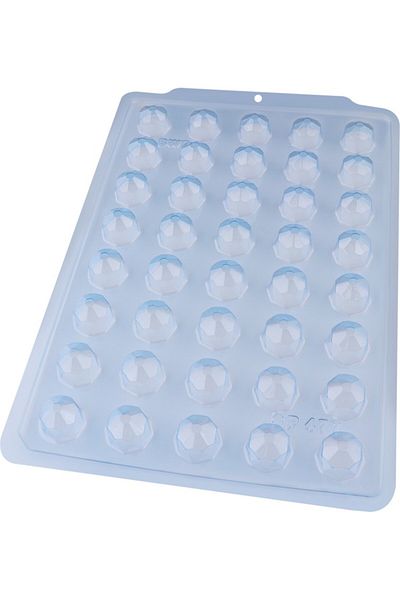 BWB Diamond chocolate mold, triple, 40 cavities, Ø26mmxh26mm