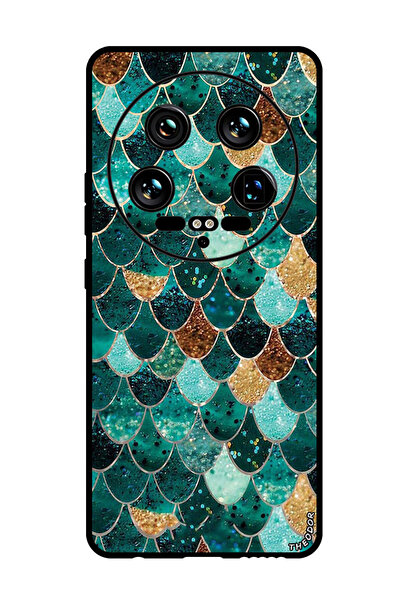 Theodor جراب واقٍ مضاد للخدش والصدمات لهاتف Xiaomi 14 Ultra بنمط خياشيم السمك