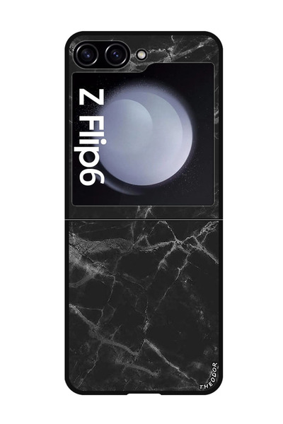 Theodor جراب واقٍ مضاد للخدش والصدمات لهاتف Samsung Galaxy Z Flip 6 باللون ال...