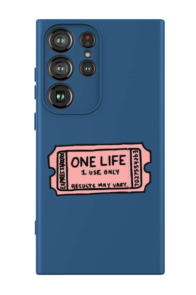 Theodor غطاء حماية سائل من السيليكون المقاوم للصدمات لهاتف سامسونج جالاكسي S24 ألترا (أزرق) - ون لايف