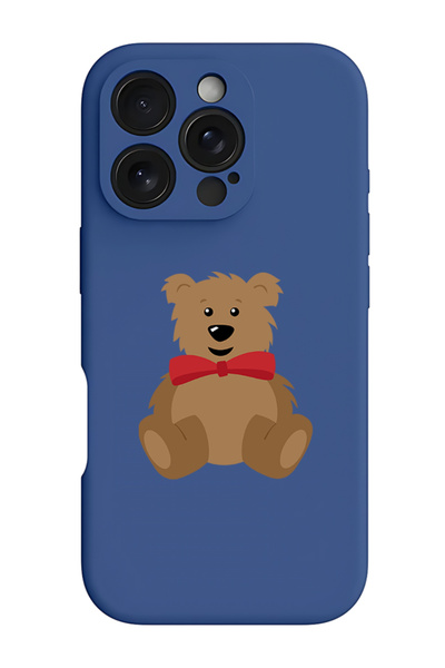 Theodor غطاء حماية سيليكون سائل مقاوم للصدمات لجهاز iPhone 16 Pro باللون الأز...