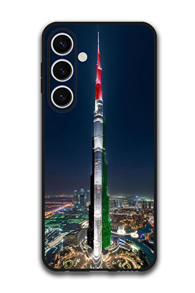 Theodor جراب حماية لهاتف سامسونج جالاكسي S24 FE برج خليفة علم الإمارات العربي...