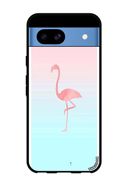 Theodor جراب واقٍ مضاد للخدش والصدمات لهاتف Google Pixel 8a، لون وردي فلامنغو