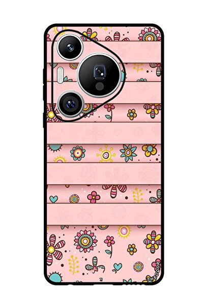 Theodor جراب واقٍ مضاد للخدش والصدمات لهاتف هواوي بيورا 70 برو بلس، زهور صغيرة