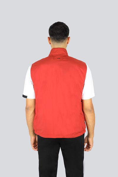 PAUL&SHARK Men's Double Sided Stand Collar Zippered Red-Navy Blue Vest 14312604-636