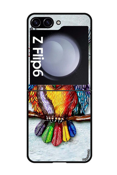 Theodor جراب واقٍ مضاد للخدش والصدمات لهاتف Samsung Galaxy Z Flip 6 بتصميم بو...