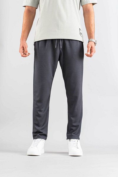 bombe Men's Black Trousers Elastic Waist Slim Fit Flexible Lycra Basic Cotton Jogger