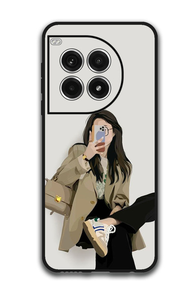 Theodor جراب واقٍ مضاد للخدش والصدمات لهاتف OnePlus Ace 3 Pro، فتاة تلتقط صور...