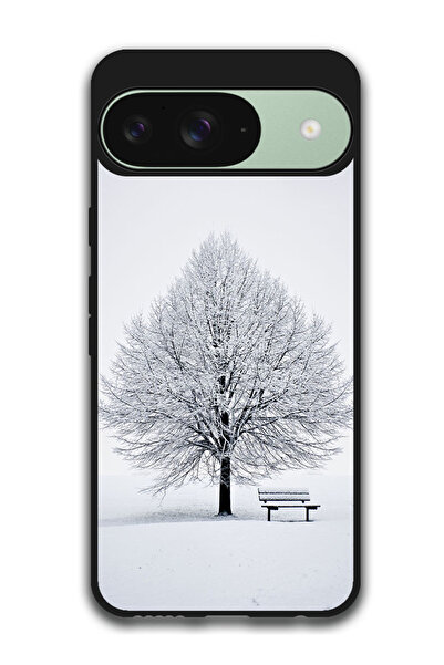 Theodor غطاء حماية مضاد للخدش والصدمات لهاتف Google Pixel 9 bench_snow_winter