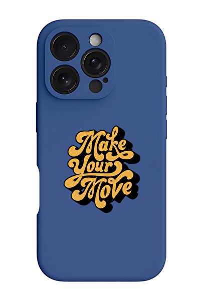 Theodor جراب حماية سيليكون سائل مقاوم للصدمات لهاتف iPhone 16 Pro باللون الأز...