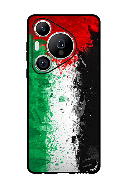 Theodor جراب واقٍ مضاد للخدش والصدمات لهاتف هواوي بيورا 70 برو بلس علم فلسطين 1