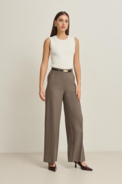 Setre Pantaloni cu picioare largi, cu detaliu de buzunar din nurcă