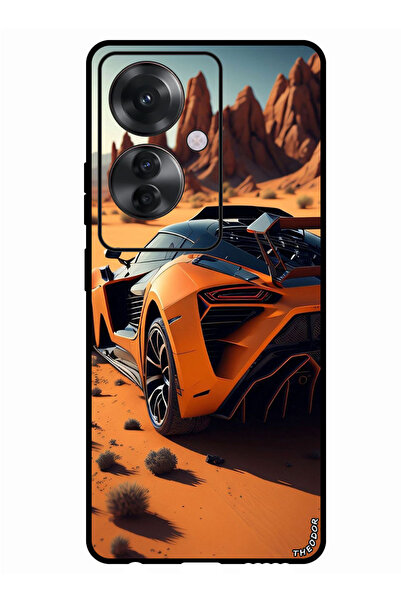 Theodor جراب واقٍ مضاد للخدش والصدمات لهاتف Oppo Reno 11F سيارة في الصحراء