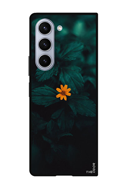 Theodor جراب حماية لهاتف سامسونج جالاكسي زد فولد 6 flower_yellow_macro