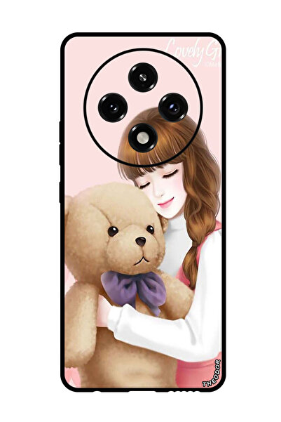 Theodor جراب واقٍ مضاد للخدش والصدمات لهاتف Oppo A3 Pro، تصميم فتاة جميلة مع دب