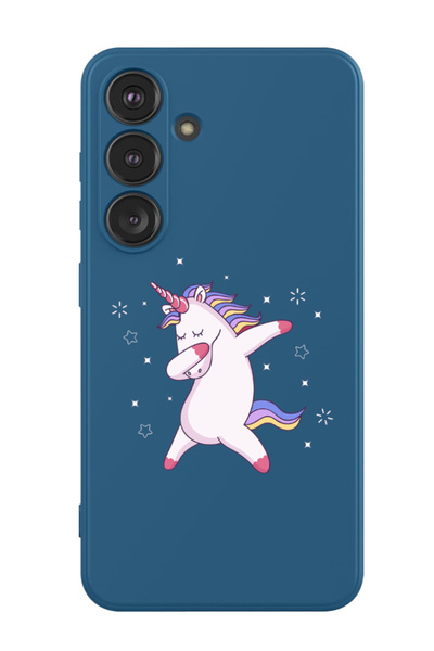 Theodor غطاء حماية سيليكون سائل مقاوم للصدمات لهاتف سامسونج جالاكسي S24 (أزرق...