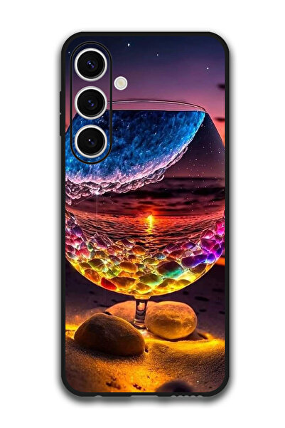 Theodor جراب واقٍ مضاد للخدش والصدمات لهاتف Samsung Galaxy S24 FE Glass Beach