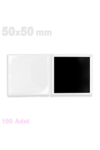 vizyonstore Kare Magnet 50X50mm UV Baskıya Uygun VGUVBKMS 100 Adet Montajlı