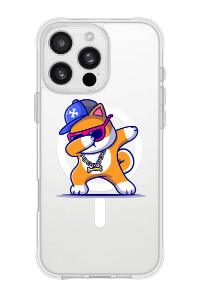 Theodor جراب ماج سيف لهاتف آيفون 16 برو، غطاء حماية مقاوم للصدمات - كلب، محب ...