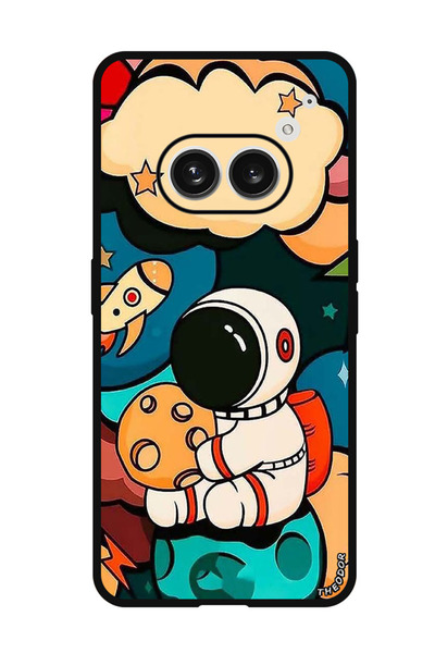Theodor جراب واقٍ مضاد للخدش والصدمات لهاتف Nothing Phone (2a) Astronaut Cheese