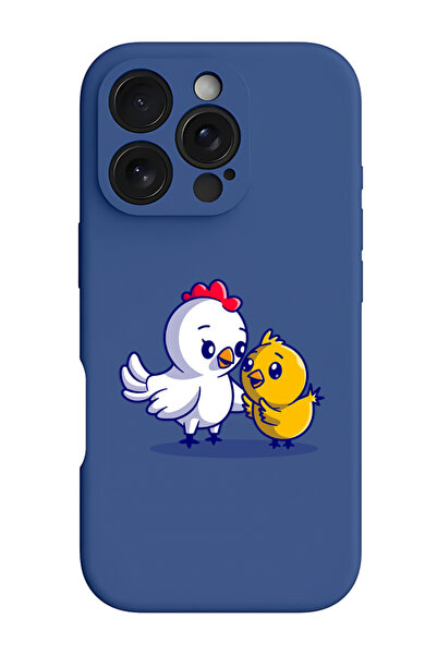 Theodor iPhone 16 Pro Max Blue Protective Liquid Silicone Shockproof Case - C...