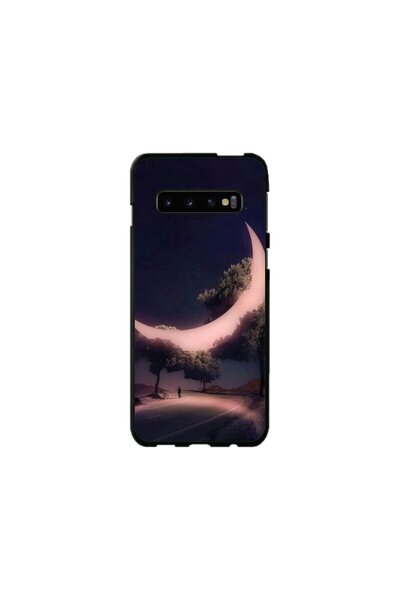 Atlas Husa personalizata Samsung Galaxy S10, Moon in the Trees, multicolor, S...