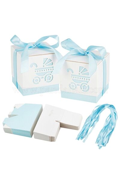 OEM 10 pieces of white pink/navy/blue stroller testimony boxes baptismal kit