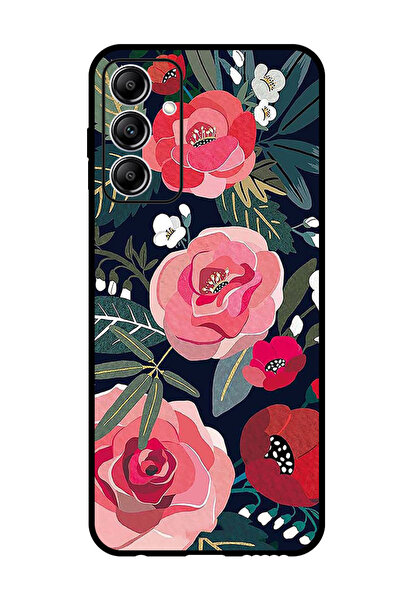 Theodor جراب واقٍ مضاد للخدش والصدمات لهاتف Samsung Galaxy A25 زهور وأوراق