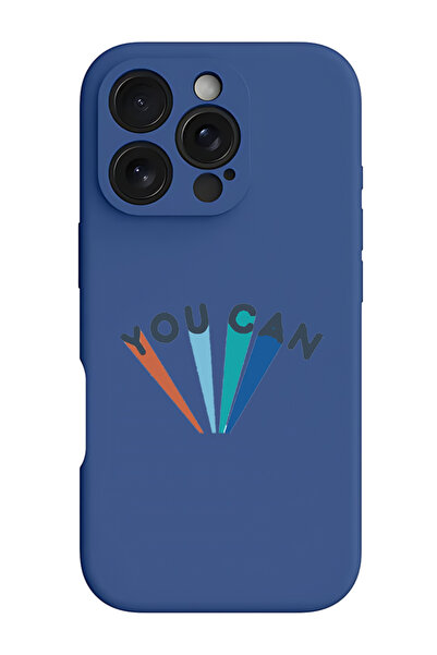 Theodor جراب حماية سيليكون سائل مقاوم للصدمات لهاتف iPhone 16 Pro باللون الأز...