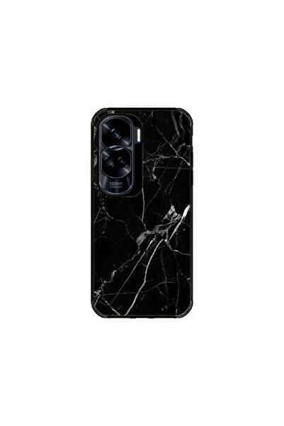 Atlas Husa personalizata si Folie de Silicon pentru Honor 90 Lite, Black Marble, S1D1M0229