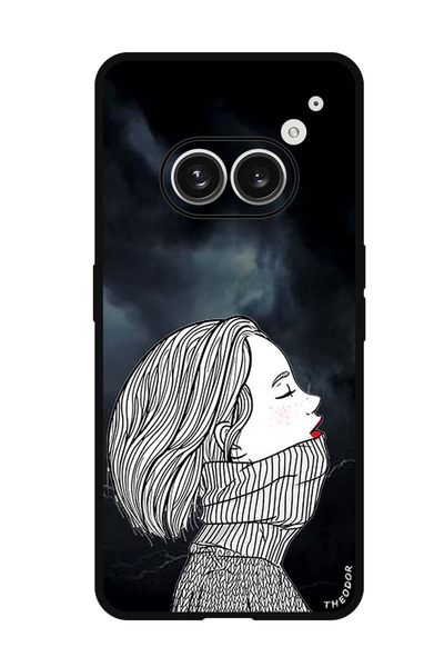 Theodor جراب واقٍ مضاد للخدش والصدمات لهاتف Nothing Phone (2a) Sad Girl