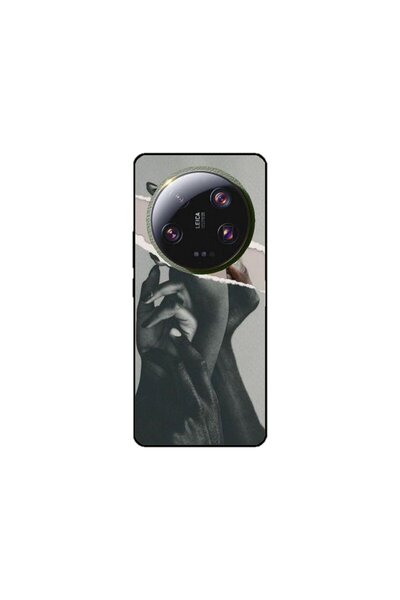 Atlas Husa personalizata si Folie de Silicon pentru Xiaomi 13 Ultra, Black and White Hands, S1D1M0300