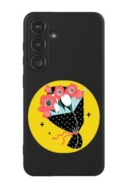 Theodor غطاء حماية سيليكون سائل مقاوم للصدمات لهاتف سامسونج جالاكسي S24 (أسود...