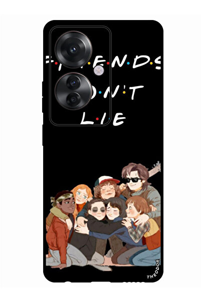 Theodor جراب واقٍ مضاد للخدش والصدمات لهاتف Oppo F25 Pro، الأصدقاء لا يكذبون