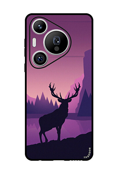 Theodor جراب واقٍ مضاد للخدش والصدمات لهاتف هواوي بيورا 70 برو بلس deer_art_vector