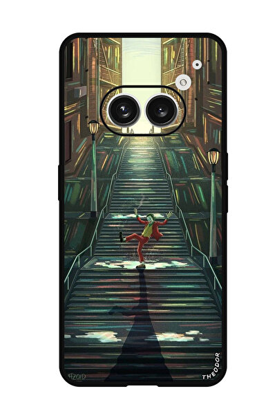 Theodor جراب واقٍ مضاد للخدش والصدمات لهاتف Nothing Phone (2a) مهرج على الدرج