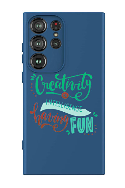 Theodor غطاء حماية سيليكون سائل لهاتف سامسونج جالاكسي S24 ألترا (أزرق) - الإب...