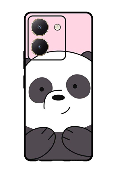 Theodor جراب واقٍ مضاد للخدش والصدمات لهاتف Vivo Y27s بتصميم باندا مبتسم