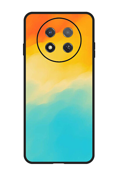 Theodor جراب حماية لهاتف هواوي إنجوي 60X درجات اللون البرتقالي والأصفر والأزرق