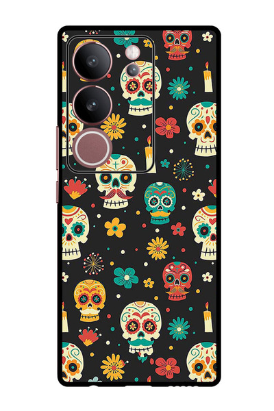 Theodor جراب واقٍ مضاد للخدش والصدمات لهاتف Vivo S17 - S17 Pro بأنماط هيكل عظمي