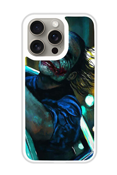 Theodor غطاء حماية لهاتف أبل آيفون 15 برو جوكر في السيارة (مصد أبيض)